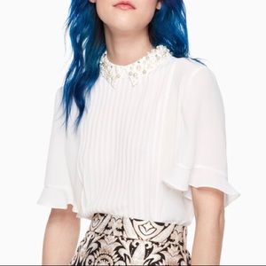 “Used” Kate Spade ♠️ pearl embellished blouse